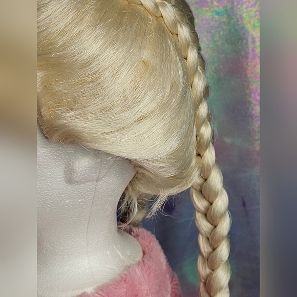 Light Icy Blonde Double Braid Boxer Braids Wig - Picture 8 of 11